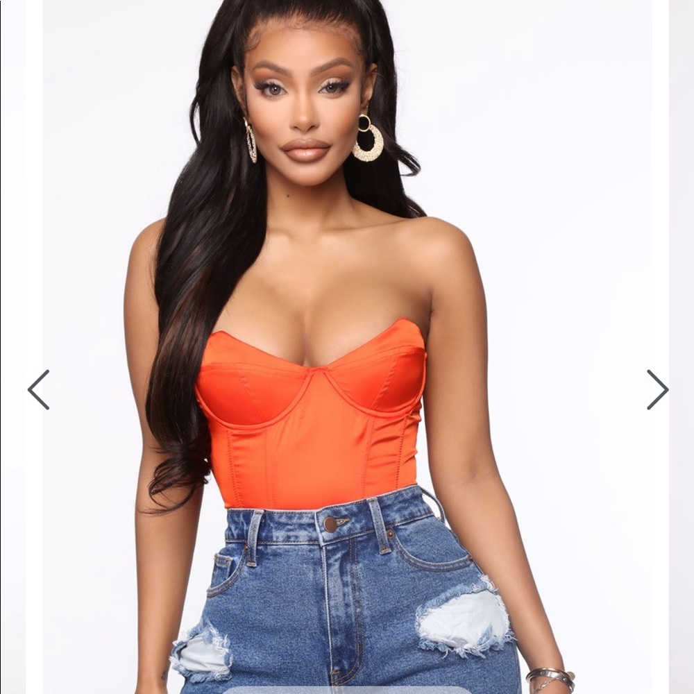 Orange corset top